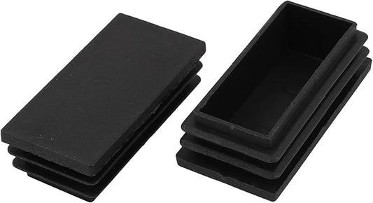 METALLIXITY Rectangle End Caps 2Pcs, Plastic Rectangle Tube Inserts Threaded by METALLIXITY