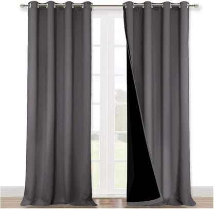 NICETOWN 100% Blackout Blinds, 52 inches x 120 inches, Laundry Room Decor - Image 2