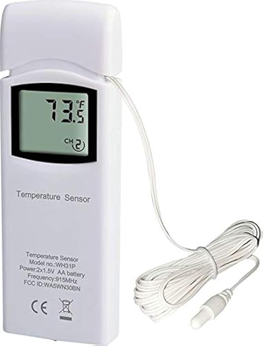 Ambient Weather WH31P Water Proof Thermometer Probe Sensor by AmbientWeather