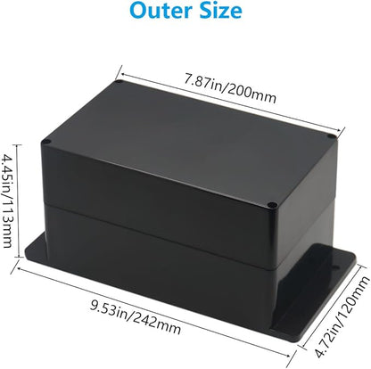 Outdoor Waterproof Junction Box IP67 Project Box ABS Black Electrical Boxes - Image 2