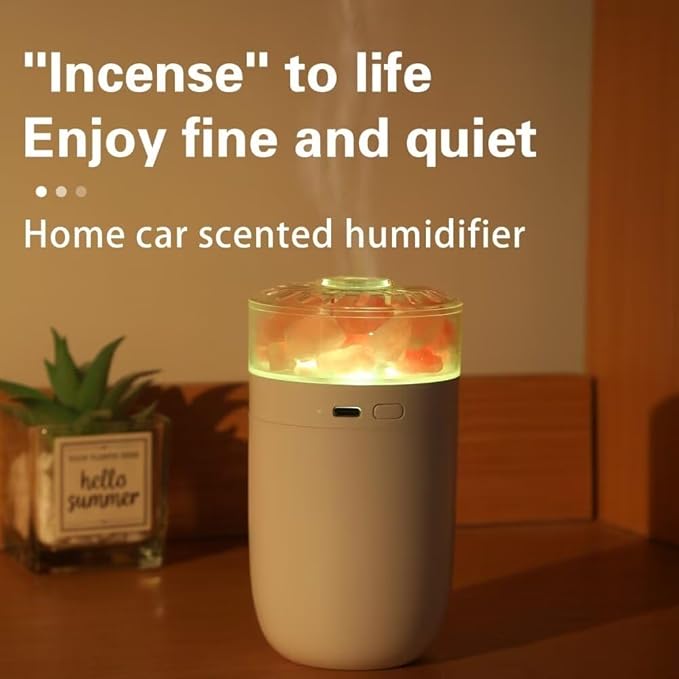 Himalayan Salt Lamp Ultrasonic Humidifier, Essential Oil Aromatherapy Diffuser - Image 8