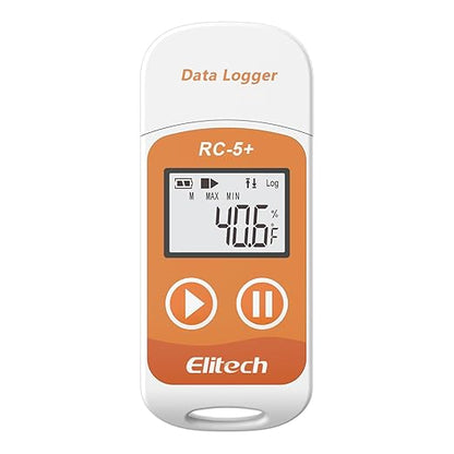 Elitech Default Fahrenheit RC-5+ Digital PDF USB Temperature Data Logger by Elitech