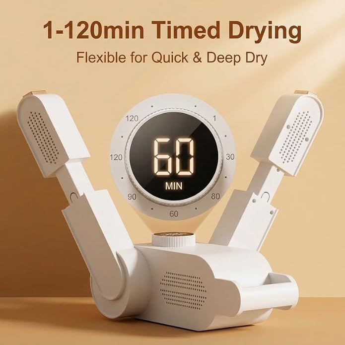 Shoe Dryer with Temperature Display, Electric Shoe Dryer and Warmer - Image 4