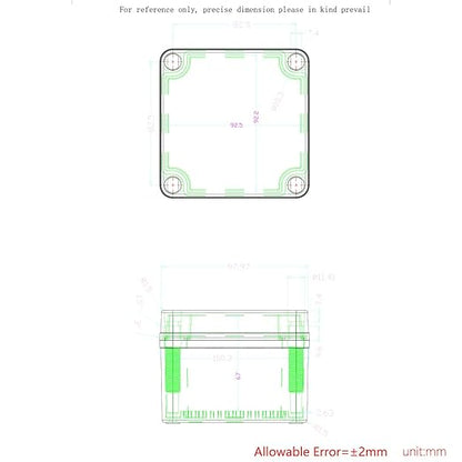 Junction Box, IP67 Waterproof ABS Black Project Box Clear Cover - Image 6
