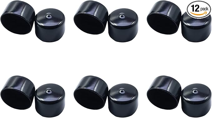 Acocony 1 1/4 Inch Rubber Cap Round 1.25 Inch Rubber End Caps PVC Flexible by Acocony