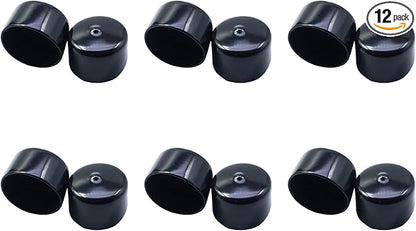 Acocony 1 1/4 Inch Rubber Cap Round 1.25 Inch Rubber End Caps PVC Flexible by Acocony