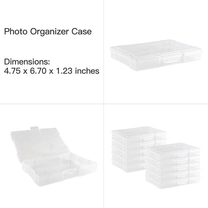 novelinks Transparent 4" x 6" Photo Organizers and Photo Storage Box - Image 3
