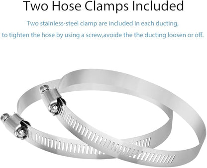 YIJUHOU 4 Inch 5 Feet Dryer Vent Hose, Non-Insulated Aluminum Foil Ducting - Image 4