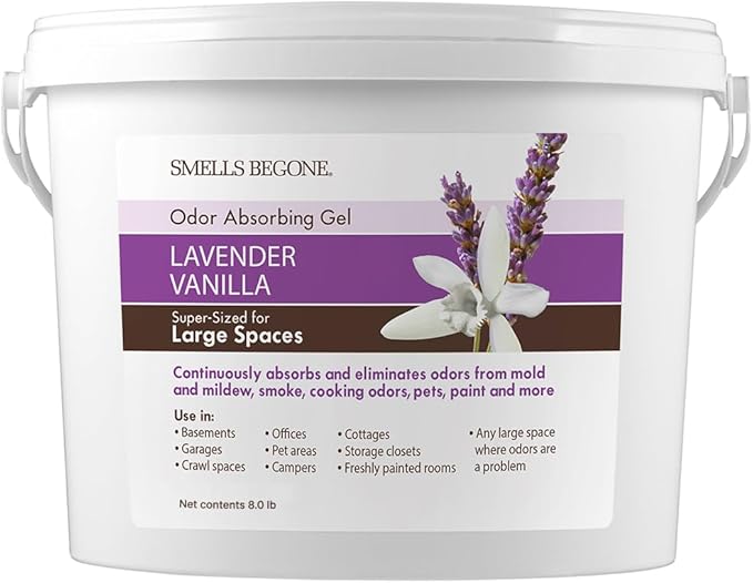 SMELLS BEGONE 1-Gallon Gel Odor Eliminator – High-Capacity, Long-Lasting by SMELLSBEGONE