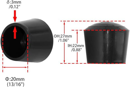 Flyshop 3/4", 19 mm, Patio Round Chair Leg Caps, Furniture Table Feet Covers - Image 2