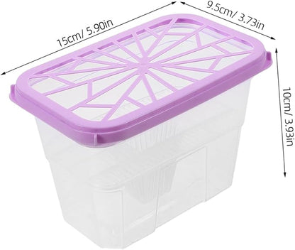 Happyyami 4Pcs Reusable Moisture Absorber Box Large Capacity Plastic Holder - Image 2