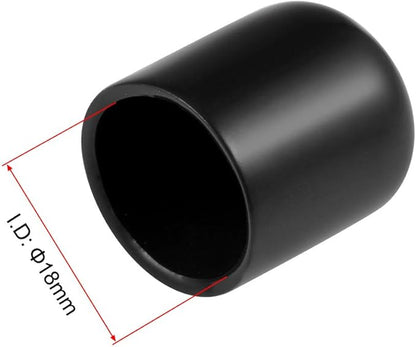 uxcell 20pcs Rubber End Caps 18mm ID Vinyl Round Tube Bolt Cap Cover Thread - Image 3