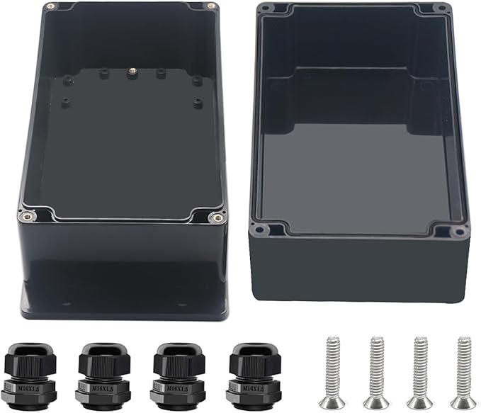 Project Box ABS Black Electrical Boxes IP67 Outdoor Waterproof Junction Box by Otdorpatio