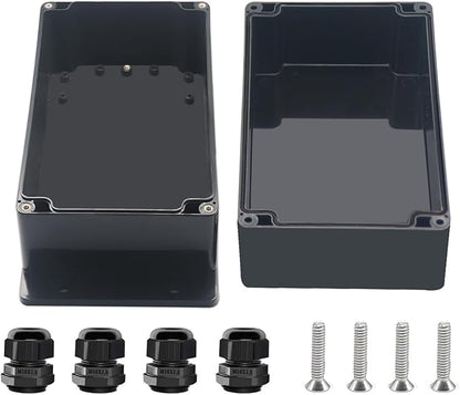 Project Box ABS Black Electrical Boxes IP67 Outdoor Waterproof Junction Box by Otdorpatio