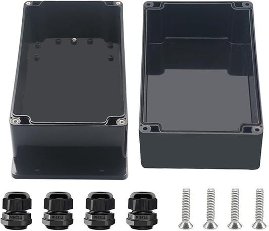 Project Box ABS Black Electrical Boxes IP67 Outdoor Waterproof Junction Box by Otdorpatio