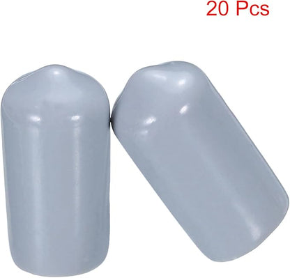uxcell 20pcs Rubber End Caps 10mm ID Vinyl PVC Round Tube Bolt Cap Cover Screw - Image 2