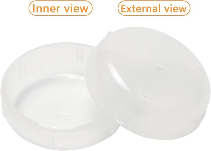 24 Pack Wrought Iron Patio Furniture Feet Caps 1-1/2 inch Round Plastic Outdoor - Image 2