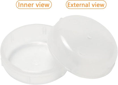 24 Pack Wrought Iron Patio Furniture Feet Caps 1-1/2 inch Round Plastic Outdoor - Image 2