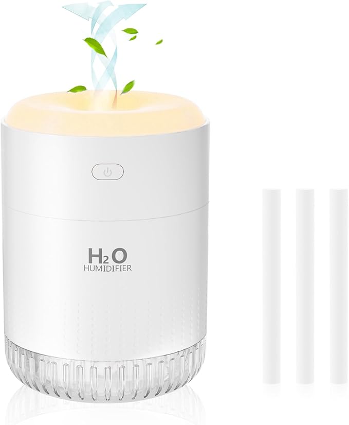 Portable Mini Humidifier, Auto Shut-Off, 2 Mist Modes, Small Humidifiers by 1