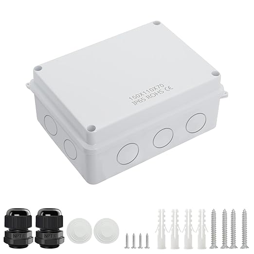 LeMotech Junction Box, Electrical Box IP65 Water Resistant Dustproof ABS by LeMotech