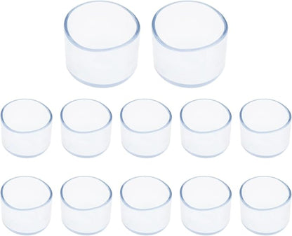 Round Chair Leg Caps, PVC Furniture Feet Covers, TTZEZE Transparent Round Floor by TTZEZE