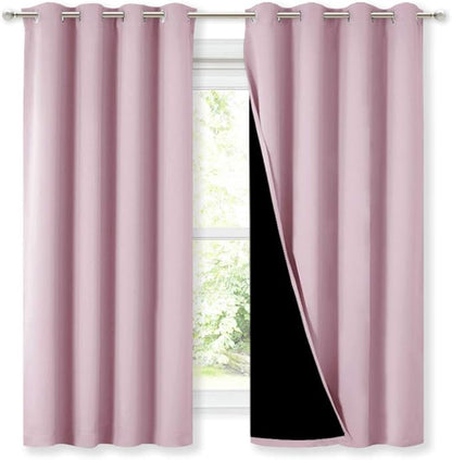 NICETOWN 100% Blackout Room Warming Lined Curtains, Totally Darkness Drapes by NICETOWN