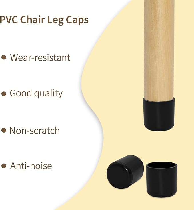 Flyshop 3/4", 19 mm, Patio Round Chair Leg Caps, Furniture Table Feet Covers - Image 6