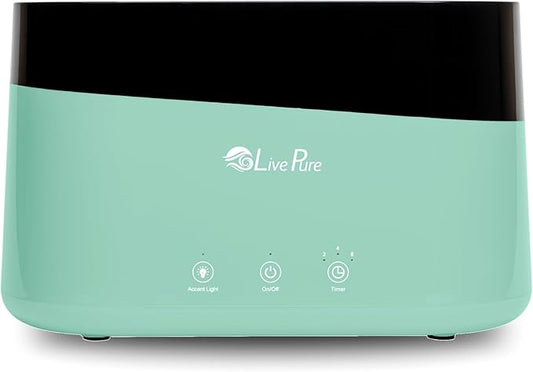 LivePure LP300HUM Aqua Flame Cool Mist Humidifier – Small Ultrasonic Plant by LivePure