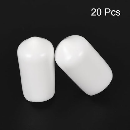 uxcell 20pcs Rubber End Caps 8.5mm ID Vinyl Round End Cap Cover Screw Thread - Image 2
