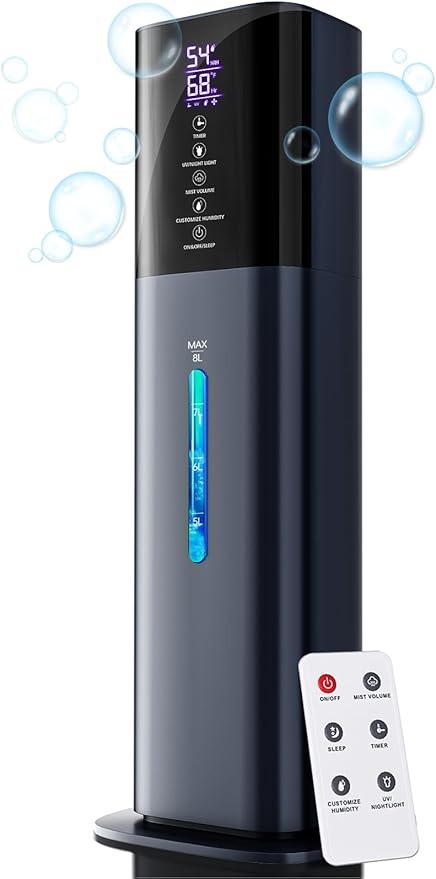 Humidifiers for Bedroom, 2.11Gal 8L Quiet Humidifiers for Large Room by letme