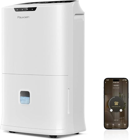 Energy Star 2024 Dehumidifier for Basement & Home, 90 Pint Smart Wi-Fi Control by pauvoern