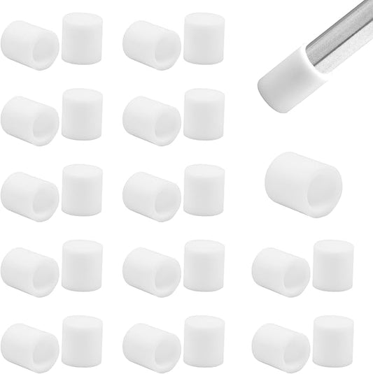 25 Pcs 3/8" Round Chair Leg Tips Caps, Silicone Rubber Furniture Leg Floor by BOPOREAE