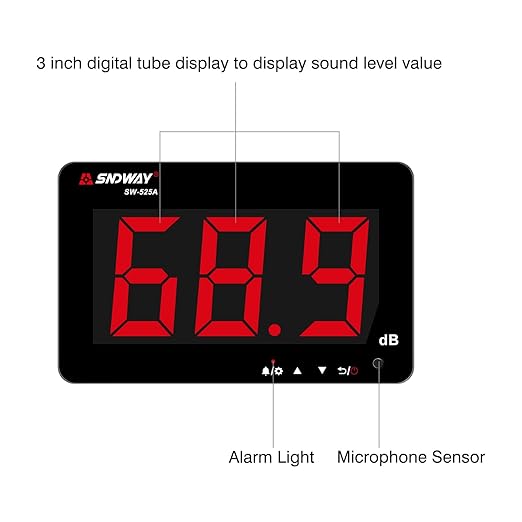 Decibel Meter 30dB-130dB, Wall Mounted Hanging Sound Level Meter - Image 5