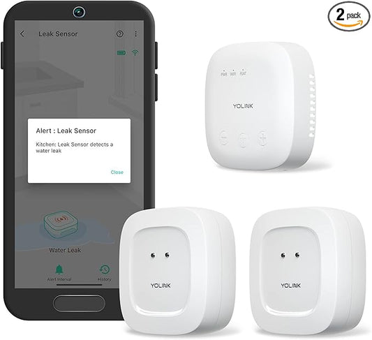 YoLink Water Leak Detection Starter Kit, w/SpeakerHub Audio/Talking Hub & Water by YoLink