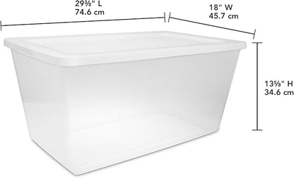90QT transparent plastic storage boxes - Image 2