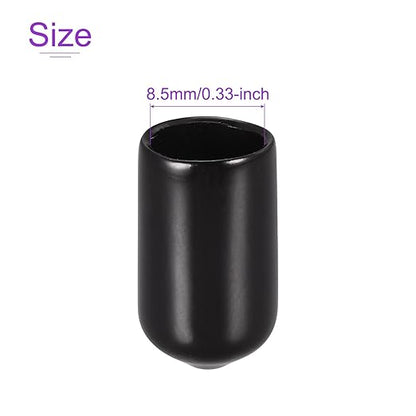 DMiotech 100 Pack 8.5mm ID Black Screw Thread Protectors Rubber End Caps Bolt - Image 4
