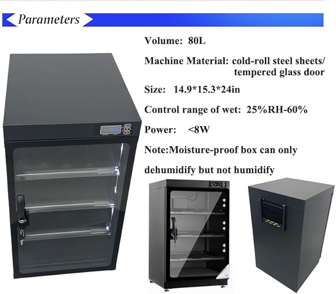 Automatic Digital Camera Dehumidify Storage 80L Dry Cabinet Box Storage 4 - Image 7