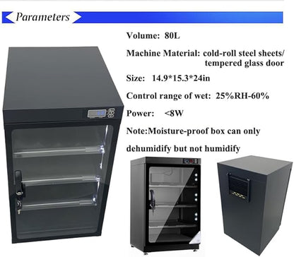 Automatic Digital Camera Dehumidify Storage 80L Dry Cabinet Box Storage 4 - Image 7