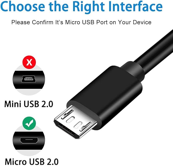 5ft Micro USB Charging Power Cable Cord Compatible - Image 3