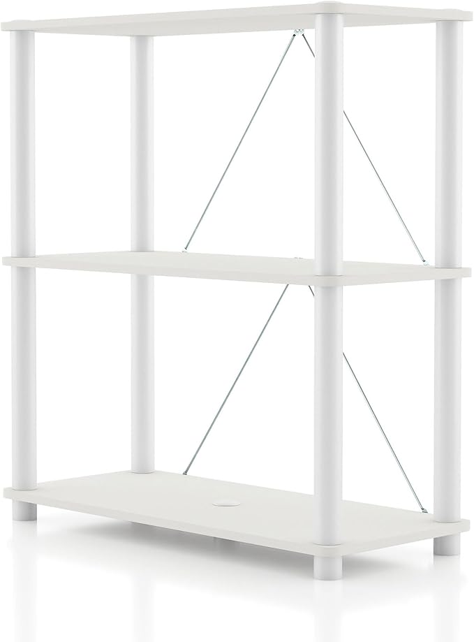 Homes: Inside + Out Apexa Modern 3-Tier Wide Shelving Units, Collectibles by HOMESInsideOut