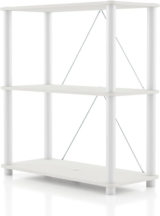 Homes: Inside + Out Apexa Modern 3-Tier Wide Shelving Units, Collectibles by HOMESInsideOut