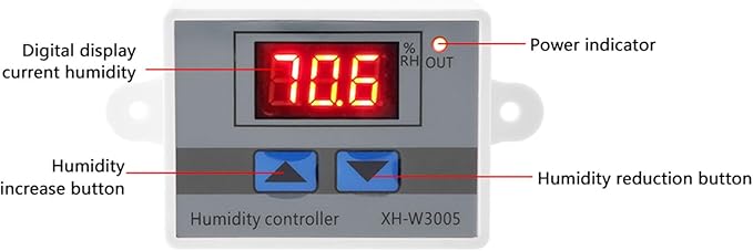 FTVOGUE XH-W3005 Digital Humidity Controller Humidity Controller Humidity - Image 2
