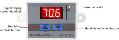 FTVOGUE XH-W3005 Digital Humidity Controller Humidity Controller Humidity - Image 2