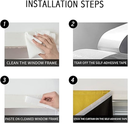 Autohesion Curtains for Windows, Bedroom Blackout Curtains for - Image 3