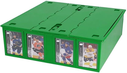 BCW Collectible Card Bin – Green | Holds 3200 Cards | Includes 4 Dividers | by BCW