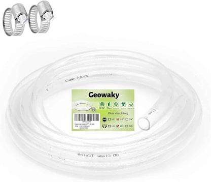 Clear Vinyl Tubing 1/2" ID × 5/8" OD -25 Ft 60PSI, Flexible Plastic Tube by ProfessionalBrand