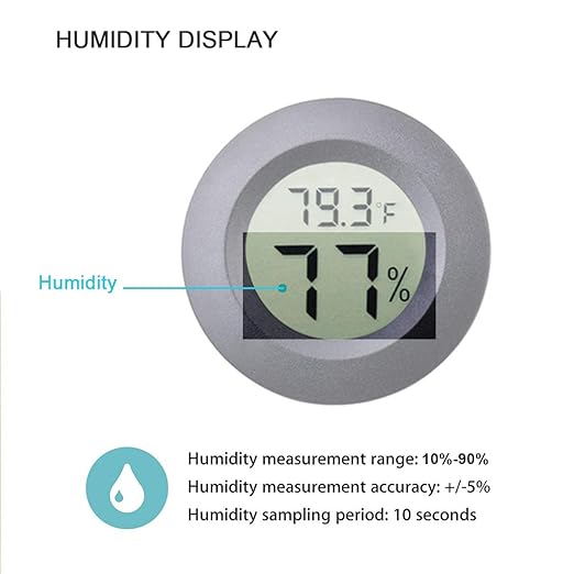 3pcs Mini Hygrometer Thermometer Indoor Outdoor Round Humidity Meter Fahrenheit - Image 4