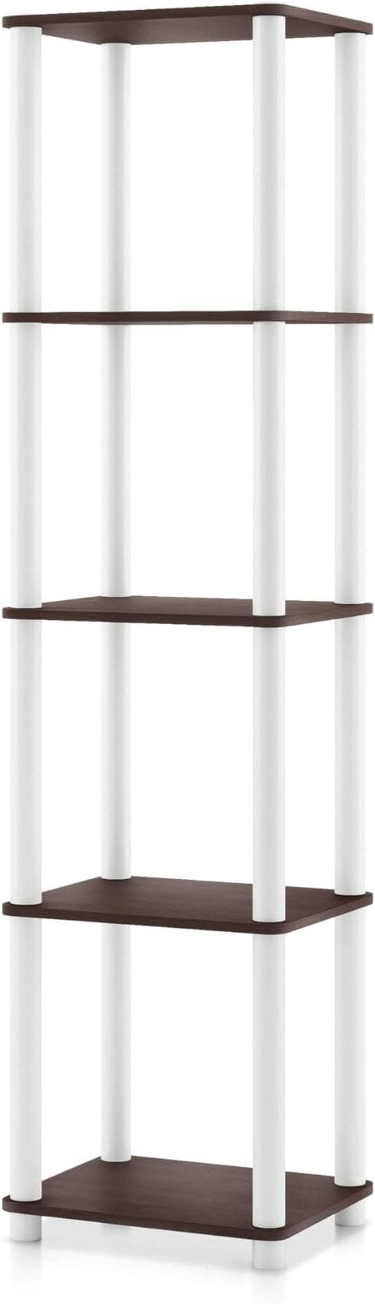 Homes: Inside + Out Apexa Modern 5-Tier Narrow Shelving Units, Collectibles by HOMESInsideOut