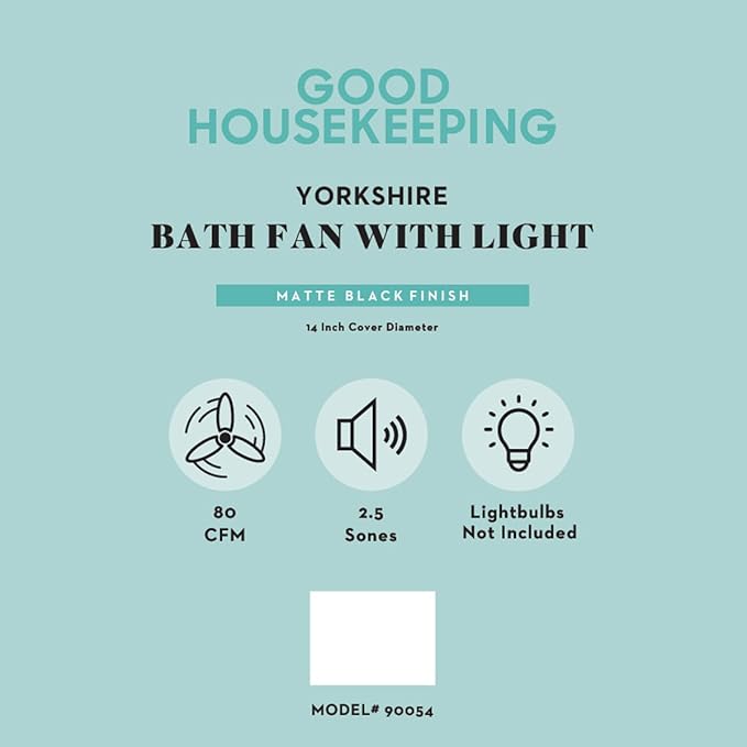 Good Housekeeping 90054z Yorkshire Decorative Bathroom Ventilation Exhaust Fan - Image 3