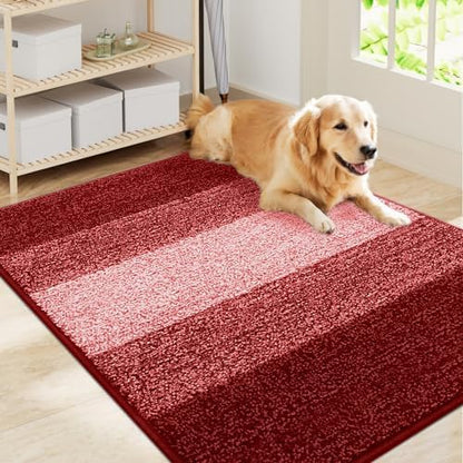 Smiry Dog Door Mat for Muddy Paws, Absorbs Moisture and Dirt, Low-Profile by Smiry